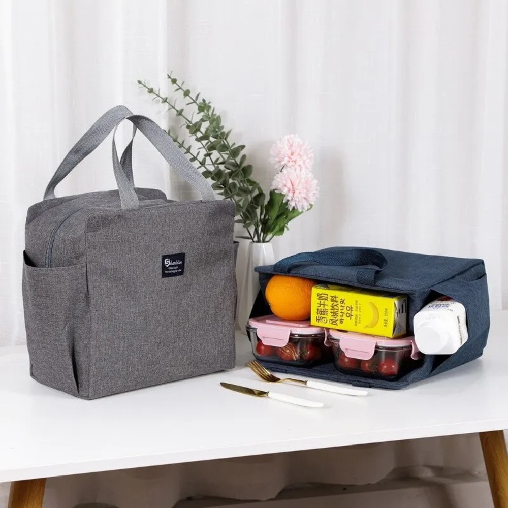 Thermal Bag DoublePocket Lunch Bag LargeCapacity